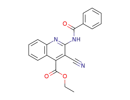 2-Benzoylamino-3-cyano-quinoline-4-carboxylic acid ethyl ester