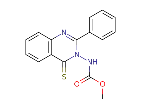 Molecular Structure of 83389-42-8 ((2-Phenyl-4-thioxo-4H-quinazolin-3-yl)-carbamic acid methyl ester)