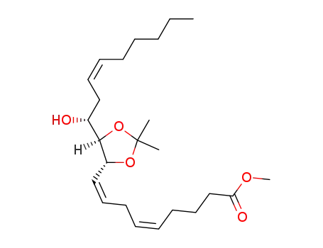 (5Z,8Z,14Z; 10R,11S,12R)-methyl 12-hydroxy-10,11-isopropylidenedioxyeicosa-5,8,14-trienoate
