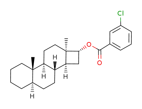 Molecular Structure of 112251-11-3 (17-nor-5α,13α-androstan-16α-yl m-chlorobenzoate)
