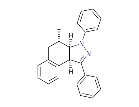Molecular Structure of 108966-10-5 ((3aR,4S,9bS)-4-Methyl-1,3-diphenyl-3a,4,5,9b-tetrahydro-3H-benzo[e]indazole)