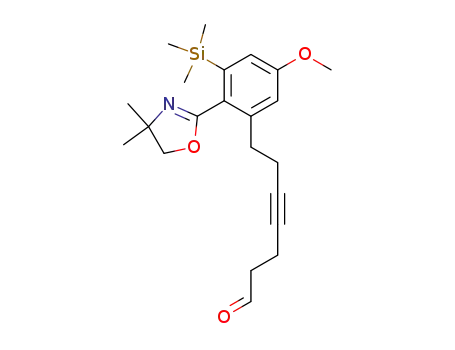 7-[2-(4,4-Dimethyl-4,5-dihydro-oxazol-2-yl)-5-methoxy-3-trimethylsilanyl-phenyl]-hept-4-ynal