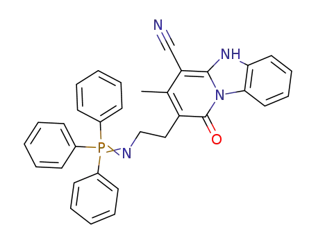3-methyl-2-(2-triphenylphosphoranylideneaminoethyl)-1-oxo-1H,5H-pyrido<1,2-a>benzymidazole-4-carbonitrile