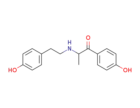 Molecular Structure of 779979-39-4 (2-(4-Hydroxyphenethylamino)-1-(4-hydroxyphenyl)propan-1-one)