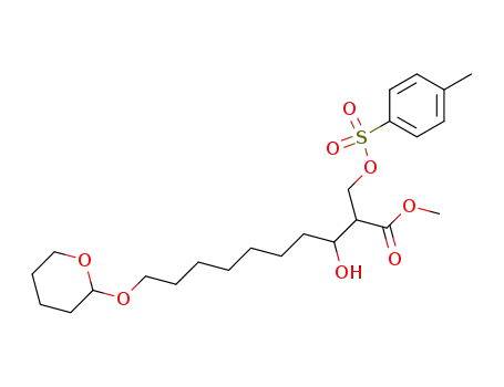 3-Hydroxy-10-(tetrahydro-pyran-2-yloxy)-2-(toluene-4-sulfonyloxymethyl)-decanoic acid methyl ester