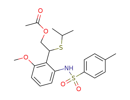 Benzenesulfonamide,
N-[2-[2-(acetyloxy)-1-[(1-methylethyl)thio]ethyl]-3-methoxyphenyl]-4-meth
yl-