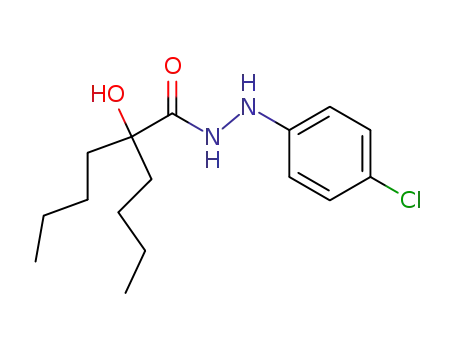 Molecular Structure of 39187-77-4 (Hexanoic acid, 2-butyl-2-hydroxy-, 2-(4-chlorophenyl)hydrazide)