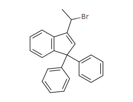Molecular Structure of 64749-09-3 (3-(1-bromoethyl)-1,1-diphenyl-1H-indene)
