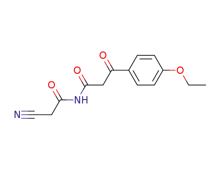 Molecular Structure of 113308-11-5 (2-Cyano-N-[3-(4-ethoxy-phenyl)-3-oxo-propionyl]-acetamide)