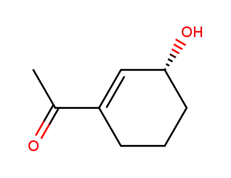 Molecular Structure of 145788-51-8 (Ethanone, 1-(3-hydroxy-1-cyclohexen-1-yl)-, (R)- (9CI))
