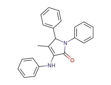 2H-Pyrrol-2-one,1,5-dihydro-4-methyl-1,5-diphenyl-3-(phenylamino)- cas  5468-13-3