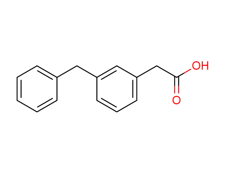 Molecular Structure of 55142-43-3 (Benzeneacetic acid,3-(phenylmethyl)- )