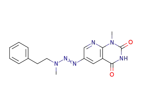 Pyrido[2,3-d]pyrimidine-2,4(1H,3H)-dione,
1-methyl-6-[3-methyl-3-(2-phenylethyl)-1-triazenyl]-