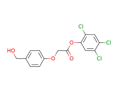 Molecular Structure of 68858-22-0 (Acetic acid, [4-(hydroxymethyl)phenoxy]-, 2,4,5-trichlorophenyl ester)