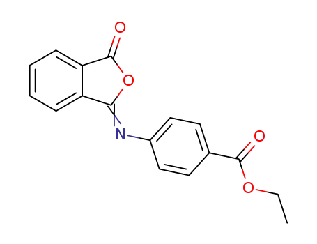 Molecular Structure of 113336-84-8 (Benzoic acid, 4-[(3-oxo-1(3H)-isobenzofuranylidene)amino]-, ethyl
ester)