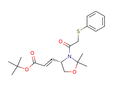tert-butyl (S)-3-<2,2-dimethyl-3-(phenylthioacetyl)oxazolidin-4-yl>-(E)-propenoate