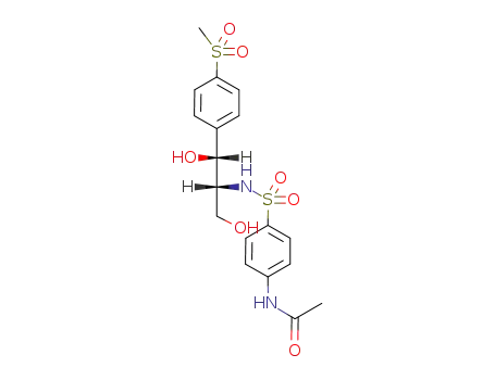 Molecular Structure of 82057-98-5 (D(-)-treo-1-(p.metilsolfonilfenil)-2-(p.acetamidobenzensolfonamido)-1,3-propandiolo)