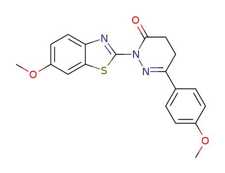 3(2H)-Pyridazinone, 4,5-dihydro-2-(6-methoxy-2-benzothiazolyl)-6-(4-methoxyphenyl)-