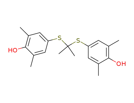 Molecular Structure of 27428-13-3 (Phenol,4,4'-[(1-methylethylidene)bis(thio)]bis[2,6-dimethyl-)