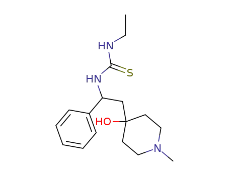Molecular Structure of 160193-30-6 (1-Ethyl-3-[2-(4-hydroxy-1-methyl-piperidin-4-yl)-1-phenyl-ethyl]-thiourea)