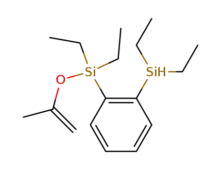 Molecular Structure of 141586-16-5 (Silane, [2-(diethylsilyl)phenyl]diethyl[(1-methylethenyl)oxy]-)