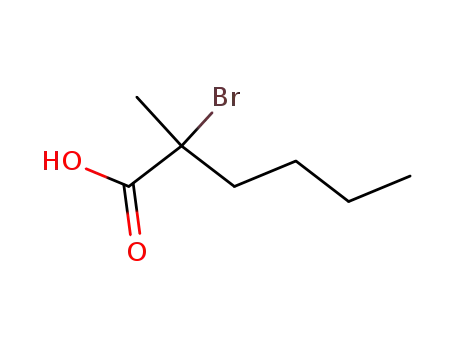 Molecular Structure of 100960-69-8 (Hexanoic acid, 2-bromo-2-methyl-)
