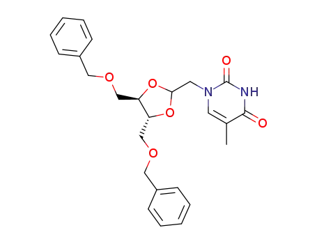 4(R),5(R)-dibenzyloxymethyl-2-(thymin-1-ylmethyl)-1,3-dioxolane