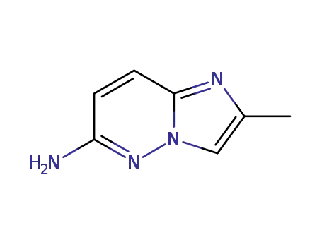 Molecular Structure of 154704-35-5 (Imidazo[1,2-b]pyridazin-6-amine, 2-methyl- (9CI))