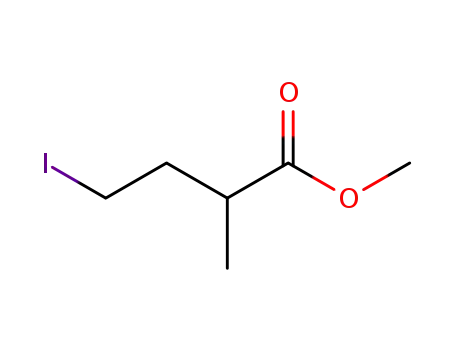 Molecular Structure of 82033-39-4 (Butanoic acid, 4-iodo-2-methyl-, methyl ester)