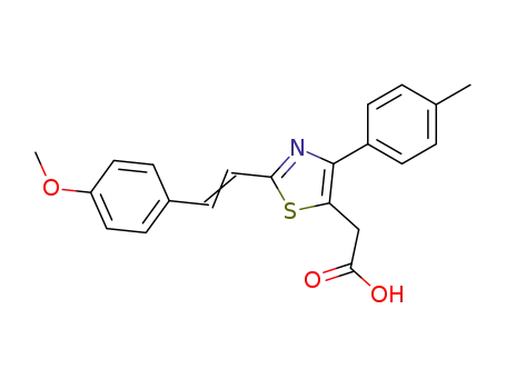 2-(2-(4-Methoxyphenyl)ethenyl)-4-(4-methylphenyl)-5-thiazoleacetic acid