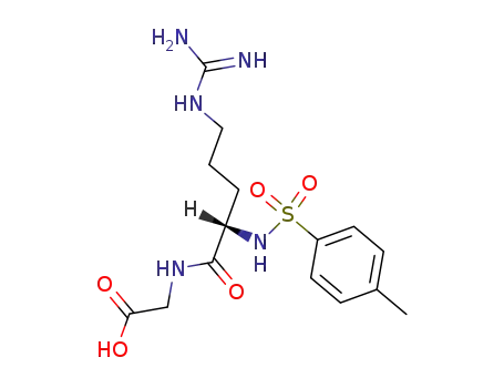 Molecular Structure of 857-07-8 (N~5~-(diaminomethylidene)-N~2~-[(4-methylphenyl)sulfonyl]-L-ornithylglycine)