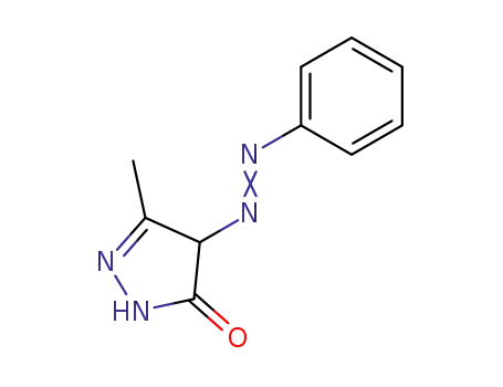 Molecular Structure of 2650-07-9 (5-methyl-4-[(E)-phenyldiazenyl]-2,4-dihydro-3H-pyrazol-3-one)