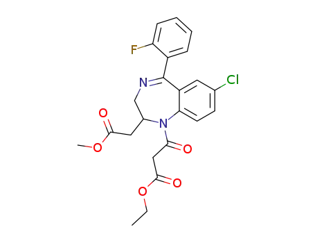 7-chloro-5-(2-fluorophenyl)-2,3-dihydro-1-<(ethoxycarbonyl)acetyl>-1H-1,4-benzodiazepine-2-acetic acid methyl ester