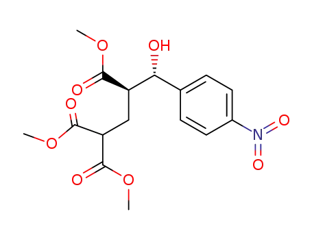 (4R,5S)-5-Hydroxy-2,4-bis-methoxycarbonyl-5-(4-nitro-phenyl)-pentanoic acid methyl ester