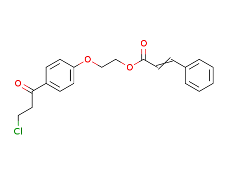 Molecular Structure of 90094-76-1 (2-Propenoic acid, 3-phenyl-, 2-[4-(3-chloro-1-oxopropyl)phenoxy]ethyl
ester)