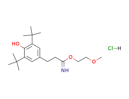 2-methoxyethyl 3-(3,5-di-tert-butyl-4-hydroxyphenyl)propionimidate hydrochloride
