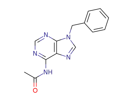 Molecular Structure of 27345-54-6 (N-(9-benzyl-9H-purin-6-yl)acetamide)