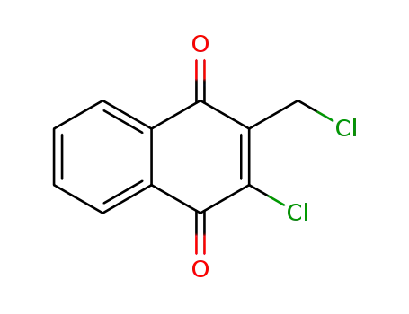 Molecular Structure of 31489-59-5 (2-chloro-3-(chloromethyl)naphthalene-1,4-dione)