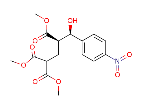 Molecular Structure of 139669-40-2 (1,1,3-Butanetricarboxylic acid, 4-hydroxy-4-(4-nitrophenyl)-, trimethyl
ester)