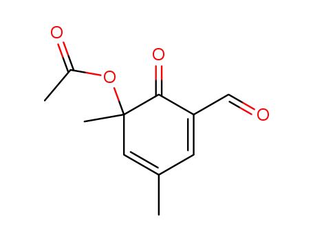 2-Acetoxy-2,4-dimethyl-6-formyl-cyclohexadien-(3,5)-on-<sup>(1)</sup>
