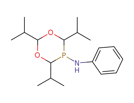 Molecular Structure of 89129-27-1 (1,3,5-Dioxaphosphorinan-5-amine, 2,4,6-tris(1-methylethyl)-N-phenyl-)