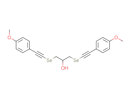 Molecular Structure of 102104-58-5 (1,3-Bis-(4-methoxy-phenylethynylselanyl)-propan-2-ol)