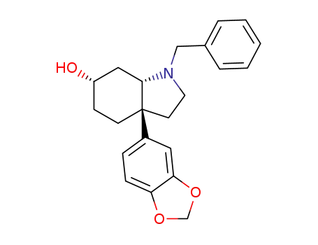 (3aS*,6S*,7aS*)-1-benzyl-3a,4,5,6,7,7a-hexahydro-6-hydroxy-3a-(3',4'-methylenedioxyphenyl)indoline