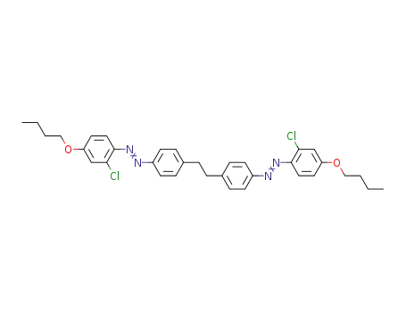 Molecular Structure of 80894-46-8 (Diazene,
1,1'-(1,2-ethanediyldi-4,1-phenylene)bis[2-(4-butoxy-2-chlorophenyl)-)
