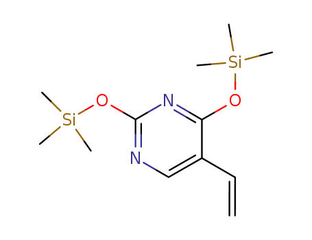 Molecular Structure of 55520-62-2 (Pyrimidine, 5-ethenyl-2,4-bis[(trimethylsilyl)oxy]-)