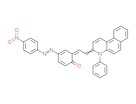 4-(4-Nitro-phenylazo)-6-[2-[4-phenyl-4H-benzo[f]quinolin-(3E)-ylidene]-eth-(Z)-ylidene]-cyclohexa-2,4-dienone