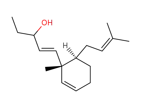 Molecular Structure of 89827-66-7 (1-Penten-3-ol, 1-[1-methyl-6-(3-methyl-2-butenyl)-2-cyclohexen-1-yl]-)