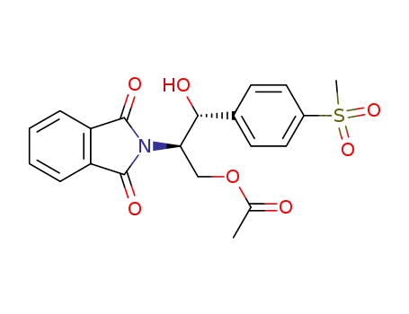 Molecular Structure of 96795-16-3 ((1R,2R)-3-acetoxy-1-<4-(methylsulphonyl)phenyl>-2-phthalimido-1-propanol)