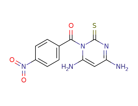 Molecular Structure of 66571-44-6 (2(1H)-Pyrimidinethione, 4,6-diamino-1-(4-nitrobenzoyl)-)
