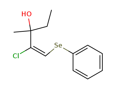 Molecular Structure of 77955-92-1 (E-1-phenylseleno-2-chloro-3-methyl-1-penten-3-ol)
